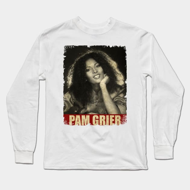 Pam Grier - NEW RETRO STYLE Long Sleeve T-Shirt by FREEDOM FIGHTER PROD